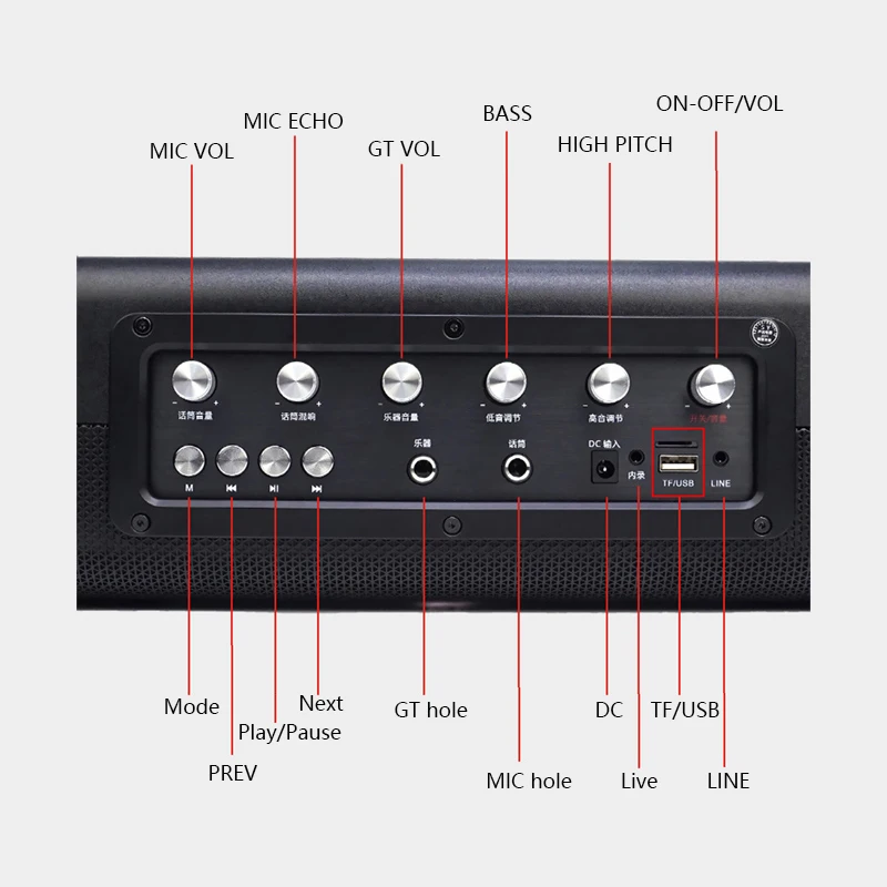 SHENGYOU Q8 Portable Audio Player subwoofer 60W Stage and Outdoor Party Karaoke Player wireless mic classroom teaching speaker