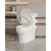 Elongated One Piece Toilet, Dual Flush 0.8/1.28 GPF Toilet with Comfortable Seat Height, Powerful & Quiet Modern Standard Toilet 2