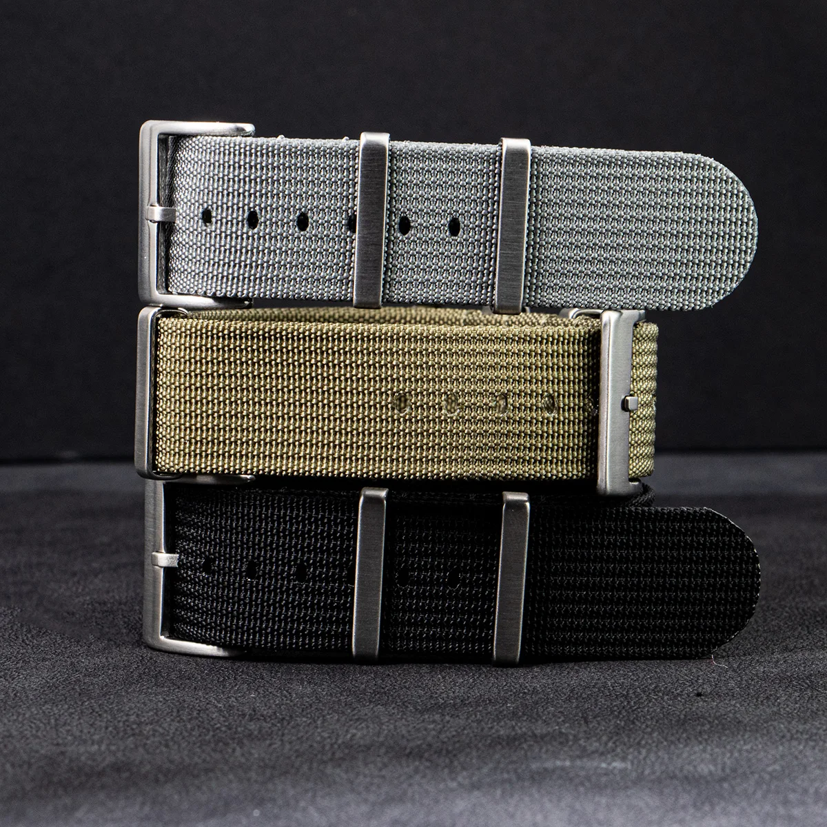 Ribbed Nylon Watch Strap - Durable Watchband Accessory