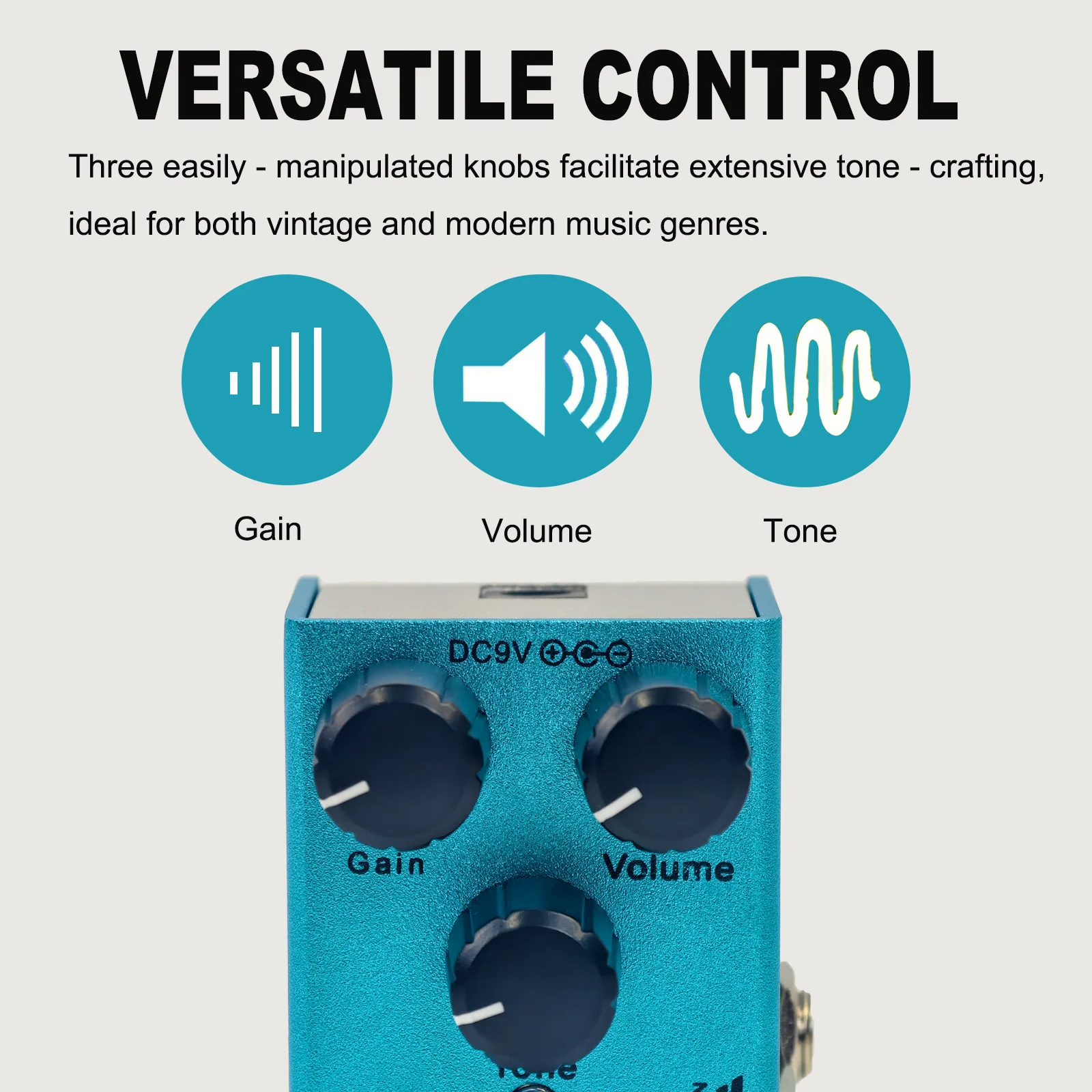 E-Gitarrenpedal Vintage Overdrive/Distortion Crunch/Distortion/US Dream/Classic Chorus/Vintage Phase/Digital Delay – Detail 11