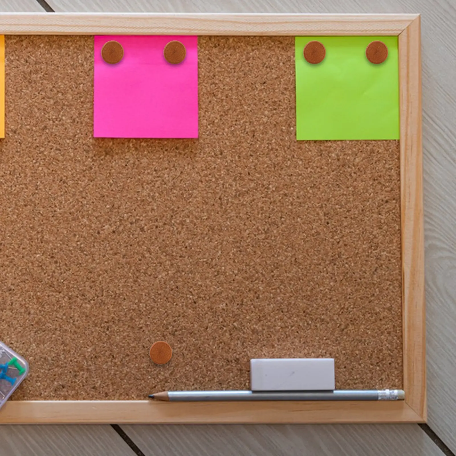 100개 나무 푸시핀 플랫 헤드 압정핀 사진 벽 코르크 보드 지도용 푸시핀 사무용품 나무 압정핀