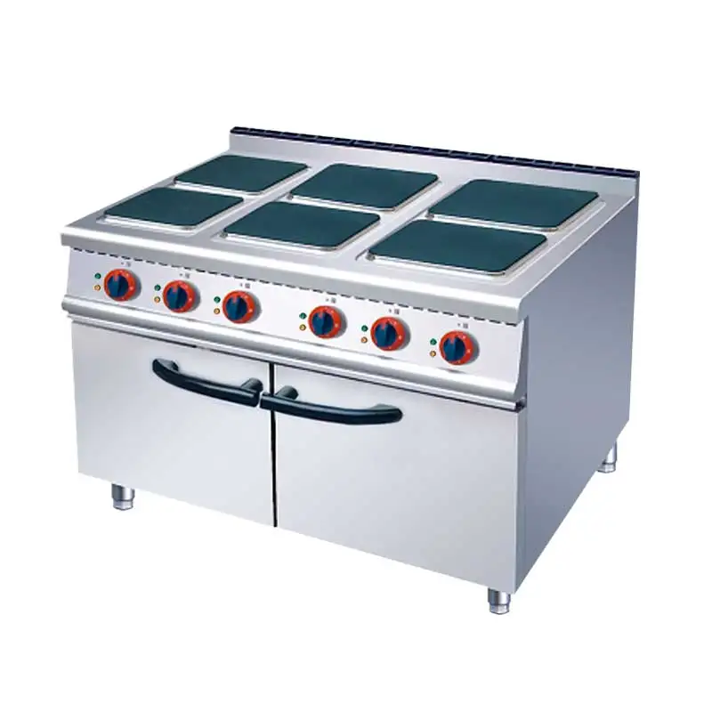 Industrial Electric Six-head Cooking Stove with Cabinet Square Plate Pot 4/6 Stove Head Heating Stove in Large Hotel Restaurant - Image 6