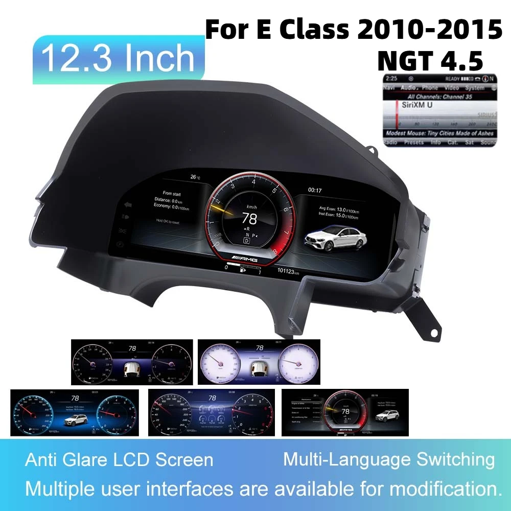 메르세데스 벤츠 E/A/C 클래스 W212 W207, W176 GLA CLA, GLC W205 X253용 클러스터 대시보드, 새로운 LCD 디지털 속도계 5UI