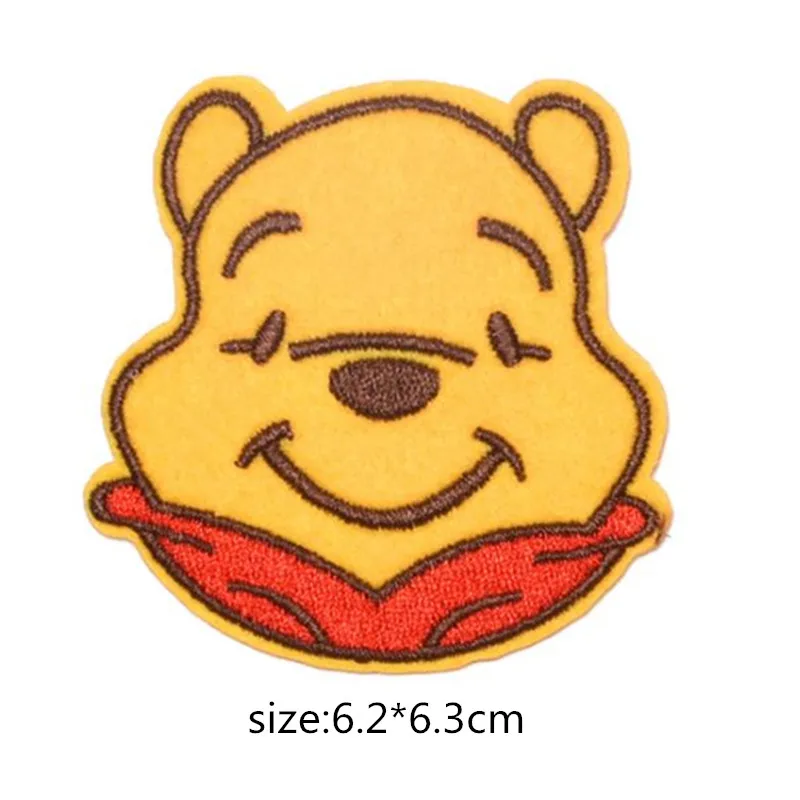 1PCS Winnie the Poo  Embroidered Cute Bear Badge Big Plush Patch Clothing Accessories DIY Clothing Jacket Hand Sewing Decorative 