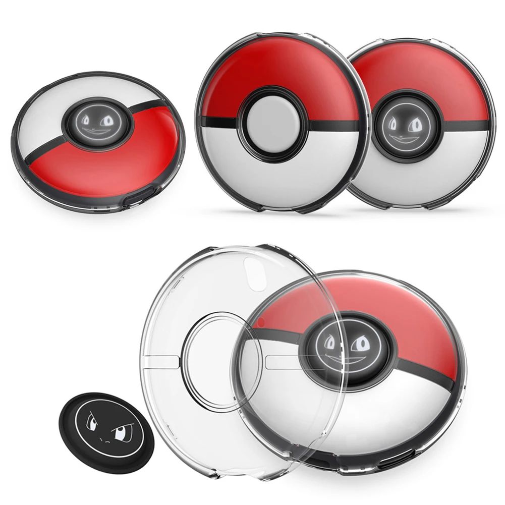 Per Poke Mon Go Plus + Crystal Pokes Ball Case Custodia Rigida Custodia Protettiva Trasparente Con Pad In Silicone Per Poke Mon Go Plus +