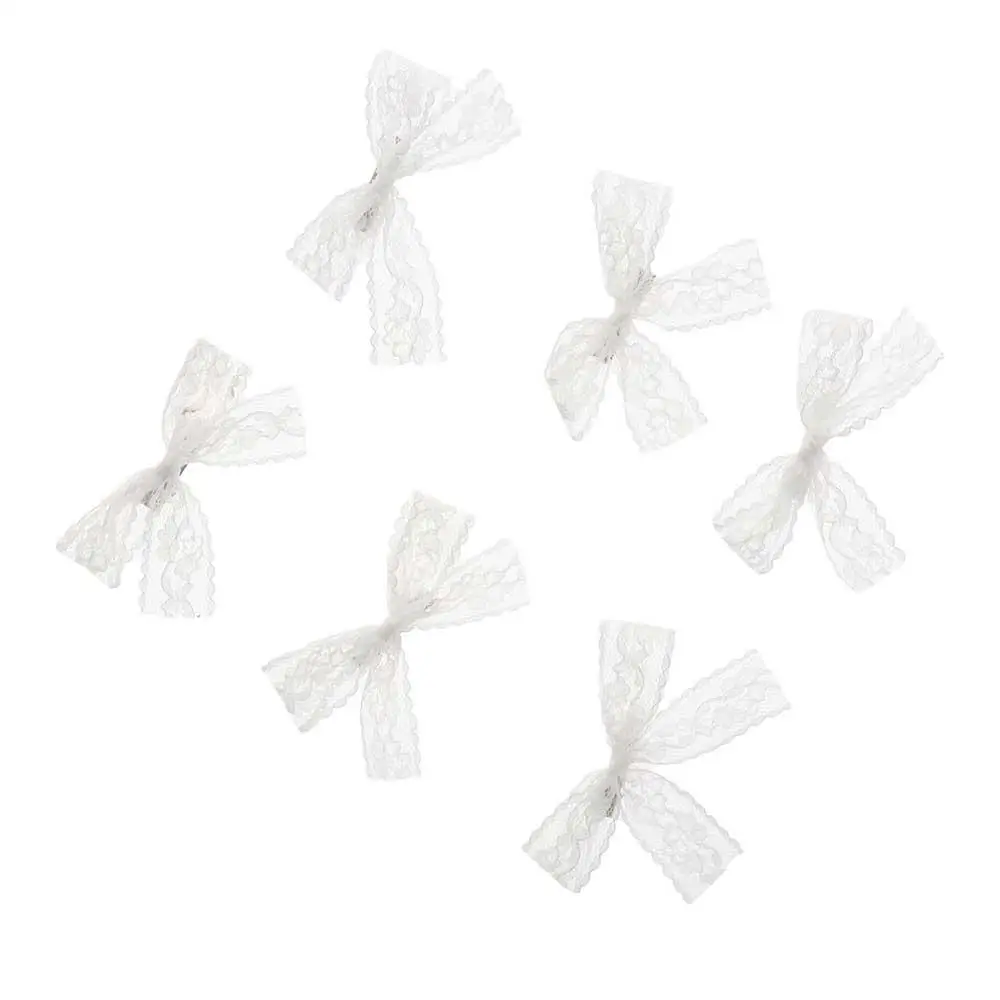 Lovely Girls Korean Lolita Cloth Lace Female Hair Clips Bow Hairpin Balletcore Barrettes Hair Accessories