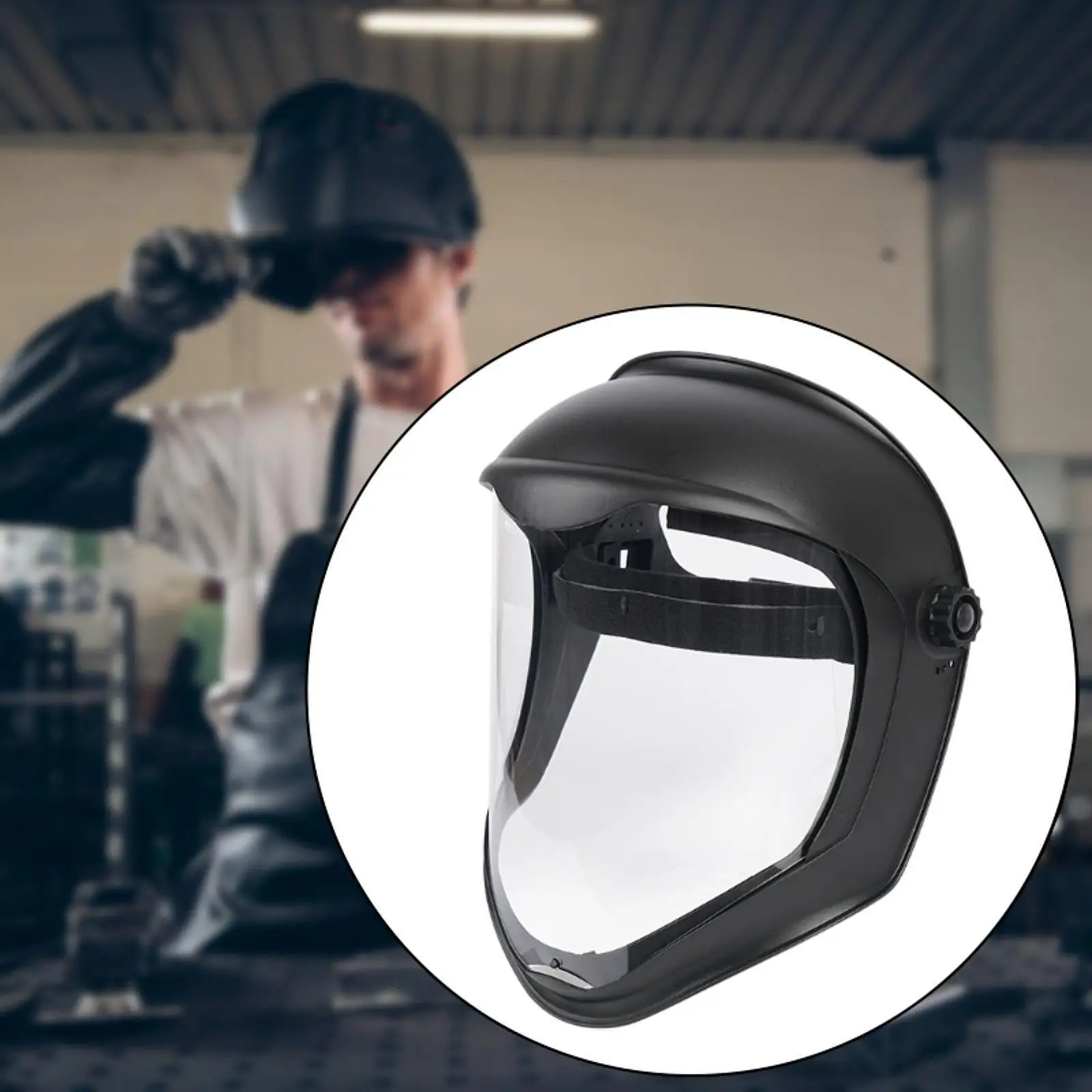 Anti Fog Full Face Shield Dustproof Clear Visor for Cutting Grinding Kitchen