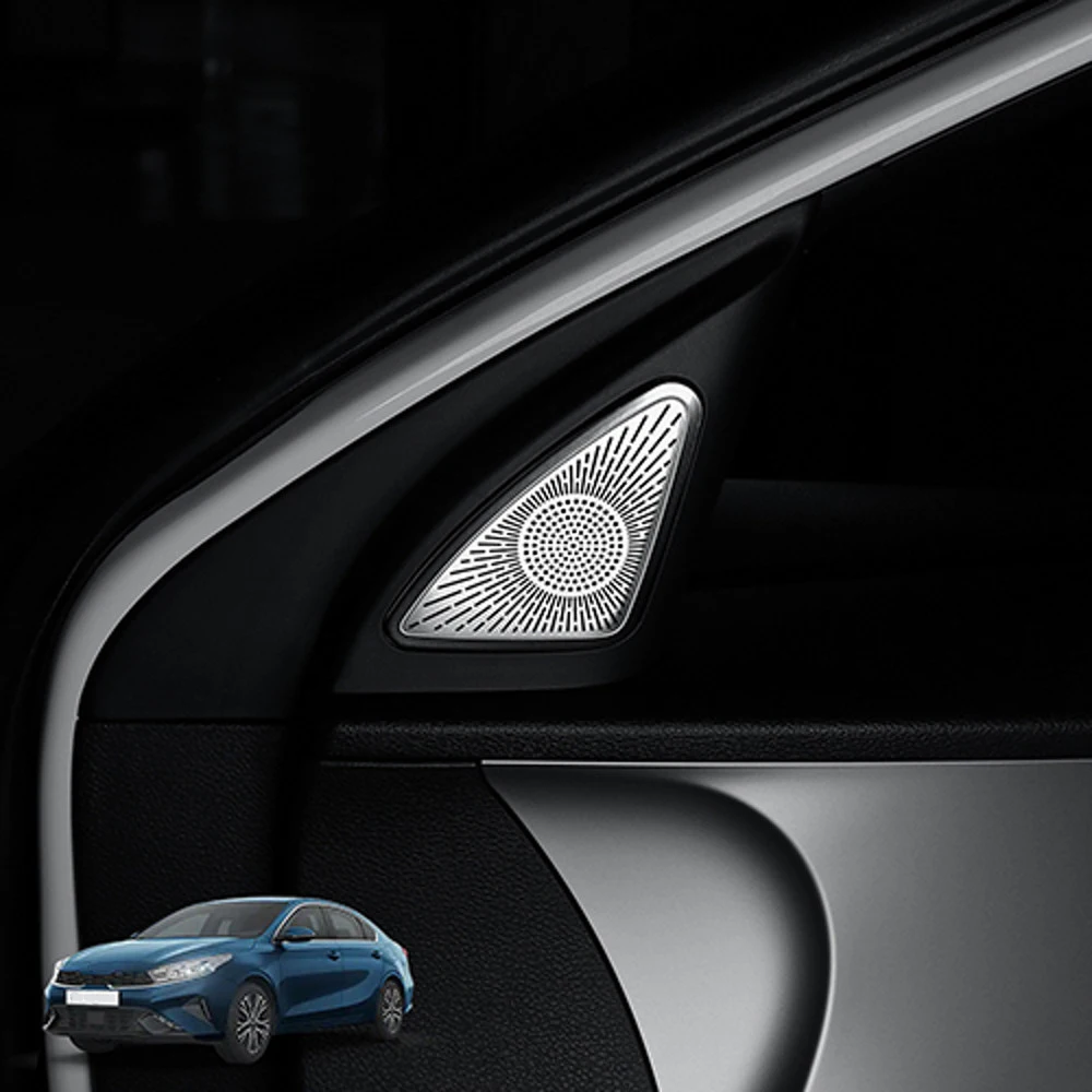 

Внутренняя отделка двери для Kia K3, A-pillar, чехол для динамика, маленькая звуковая сетка, отделка из нержавеющей стали, стикер, автостайлинг