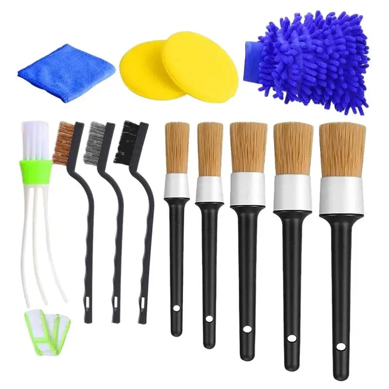 

Car Detailing Brushes Car Interior Cleaner Brush Set Car Detail Cleaning Brush For Wheel Exterior And Interior Auto Detailing
