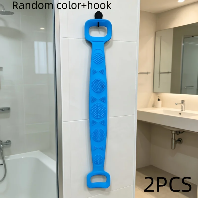Double-Sided Silicone Back Scrubber for Exfoliating and Skin Cleansing
