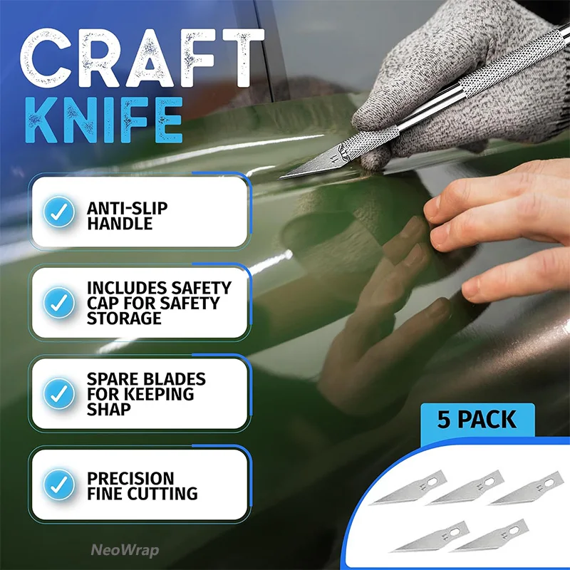 Carving Knife Set 2 Pack with 10 Blades for Car Vinyl Installation Wrap Cutter Window Tint car wrapping tools,automotive film tools