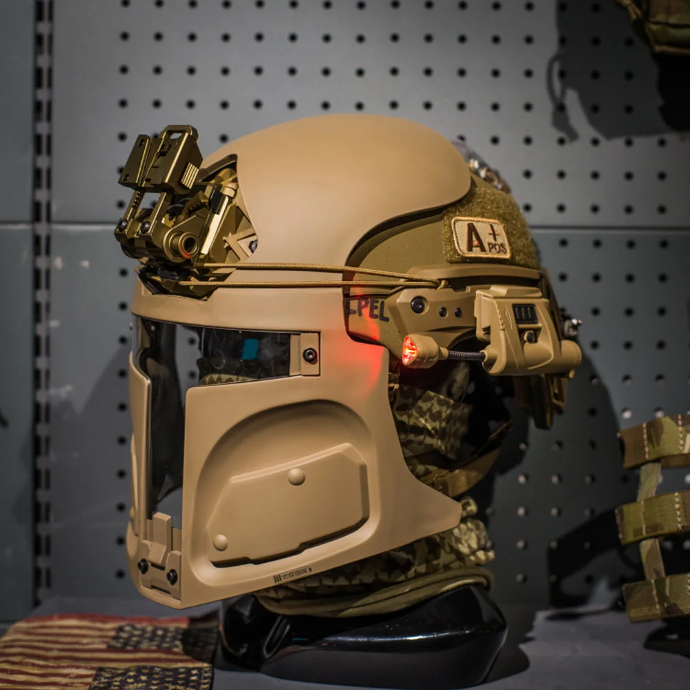 NEW North Zhe Galac-Tac Mandalorian Bounty Hunter Sci-Fi casco visiera maschera militare smistamento accessori tattici all'aperto