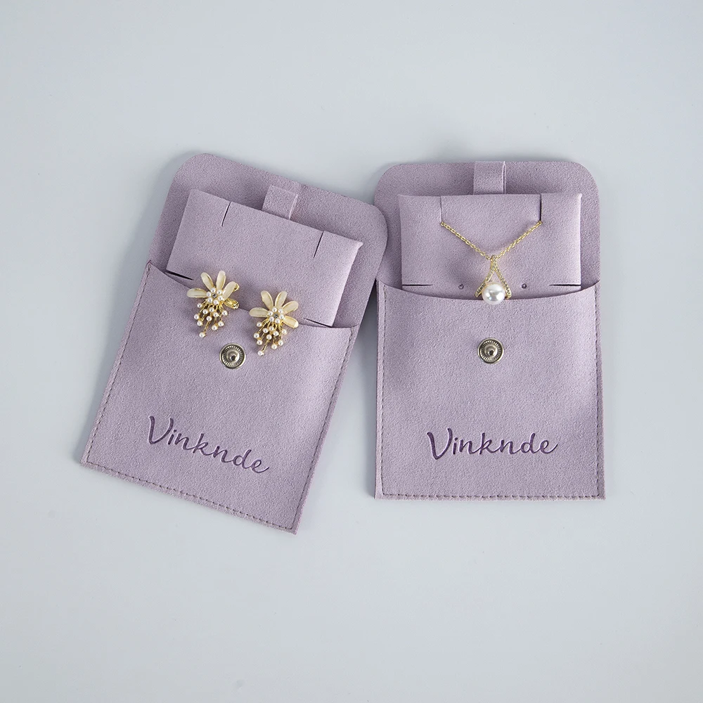 20/50/100Sets personalisiertes Logo 8x8cm Schmuck Snap Bag Einsatz mit 6x6cm Mini Karte Ohrstecker Ohrringe Halskette Anhänger Halter Beutel – Detail 3