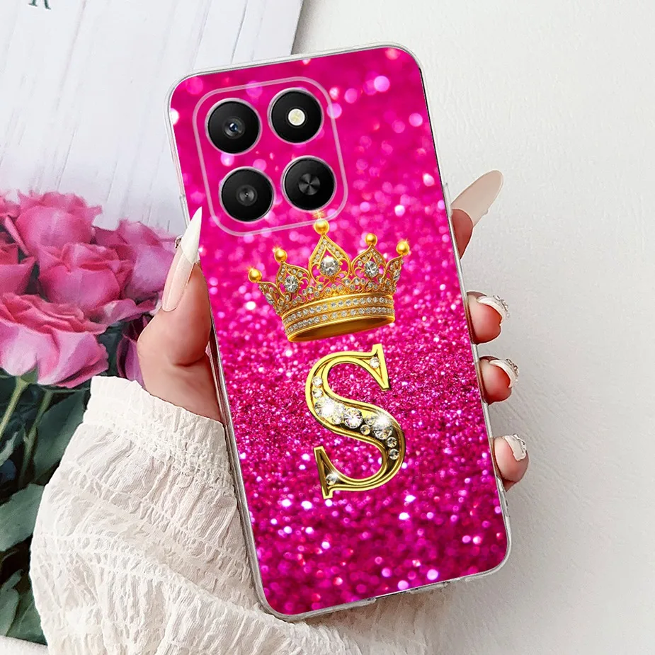 Enhanced Soft Silicone Phone Case with Crown Letters Design
