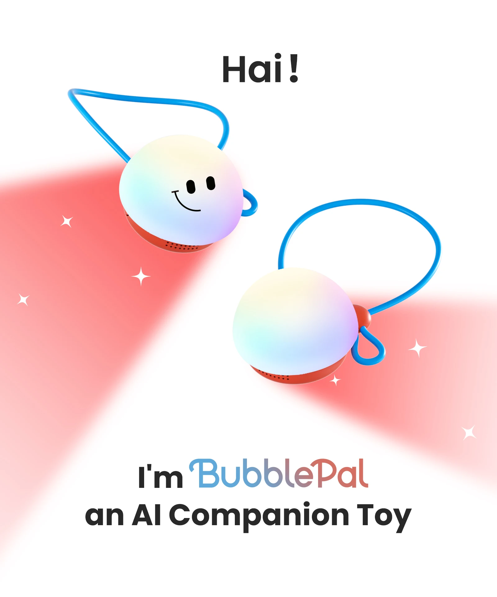 BubblePal AI 컴패니언 멜론 레드 - Haivivi