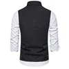 #4825 Autumn Winter Men's Vests Double Breasted Suits Vests Slim Fit Plaid Men's Vests Sleeveless Jacket Office Vest Coat  2
