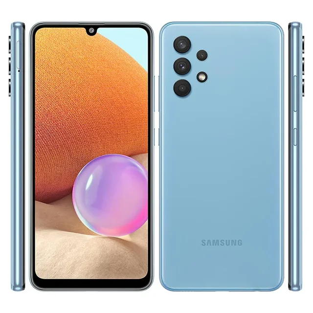 هاتف سامسونج جالاكسي A32 A325F A325N 4G الأصلي 6.4 بوصة 4 جيجابايت رام 64 جيجابايت/128 جيجابايت ROM بشريحتين واحد/مزدوج 64 ميجابكسل + 20 ميجابكسل هاتف محمول 2