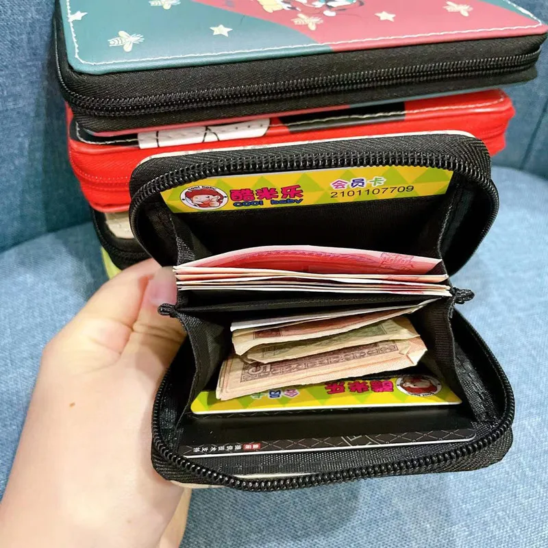 Disney2022 New Mickey Women's Wallet Cute Mini Coin Purse PU Zipper Multifunctional High Quality Luxury Fashion Women's Wallet