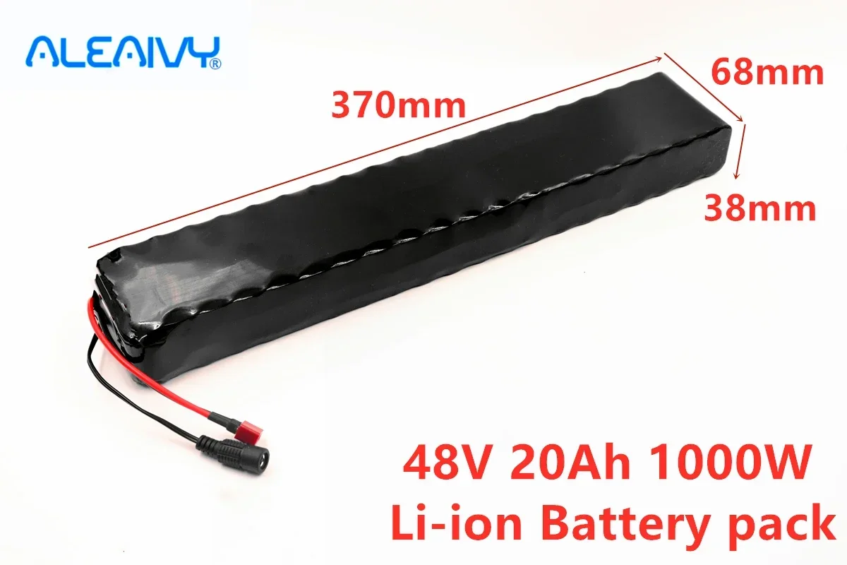 

48V 20Ah 13S3P Rechargeable Lithium-ion Battery Pack, Suitable for 1000w Electric Bicycles, Scooters, 18650 Lithium Batteries