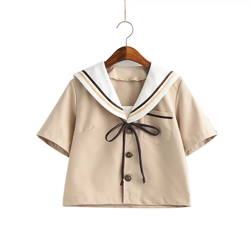 Japanese Orthodox Small Fresh Milk Tea Sailor Suit Female College Class Suit Soft Girl JK Uniform Pleated Skirt Student Set