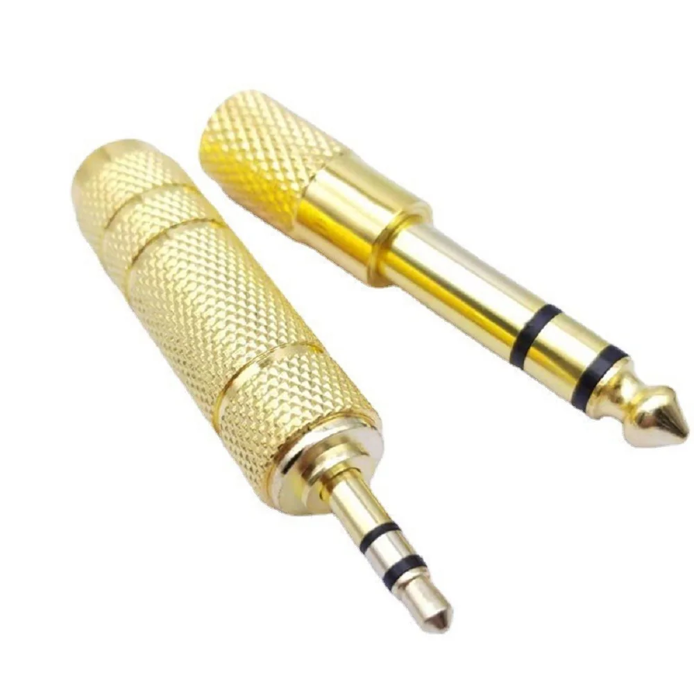 6.5mm to 3.5mm and 3.5mm to 6.5mm Audio Adapter Set 1/4-inch 1/8-inch and 1/8-inch 1/4-inch Suitable For Headphone 2-Pack