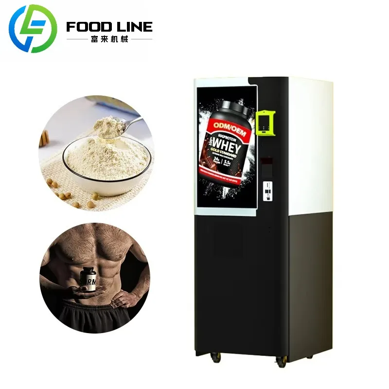 Automatic Fitness Vending Machine Touch Screen Protein Shake Smoothie Dispenser Healthy Drink Solution