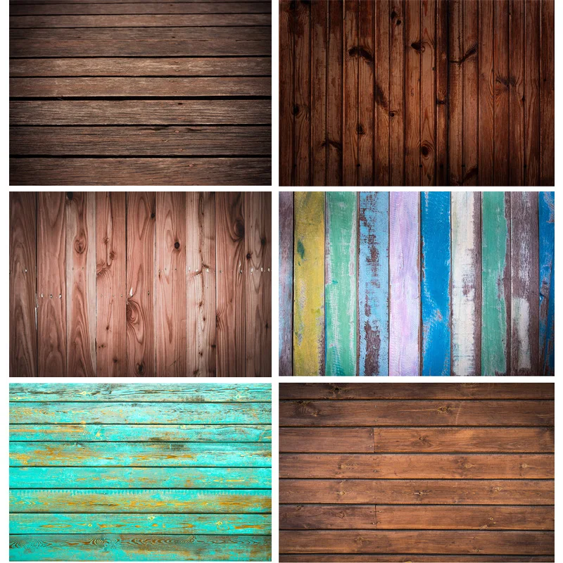 

SHENGYONGBAO Vinyl Retro Wood Plank Vintage Baby Portrait Photography Backdrops For Photo Studio Background Props 21318WQ-63