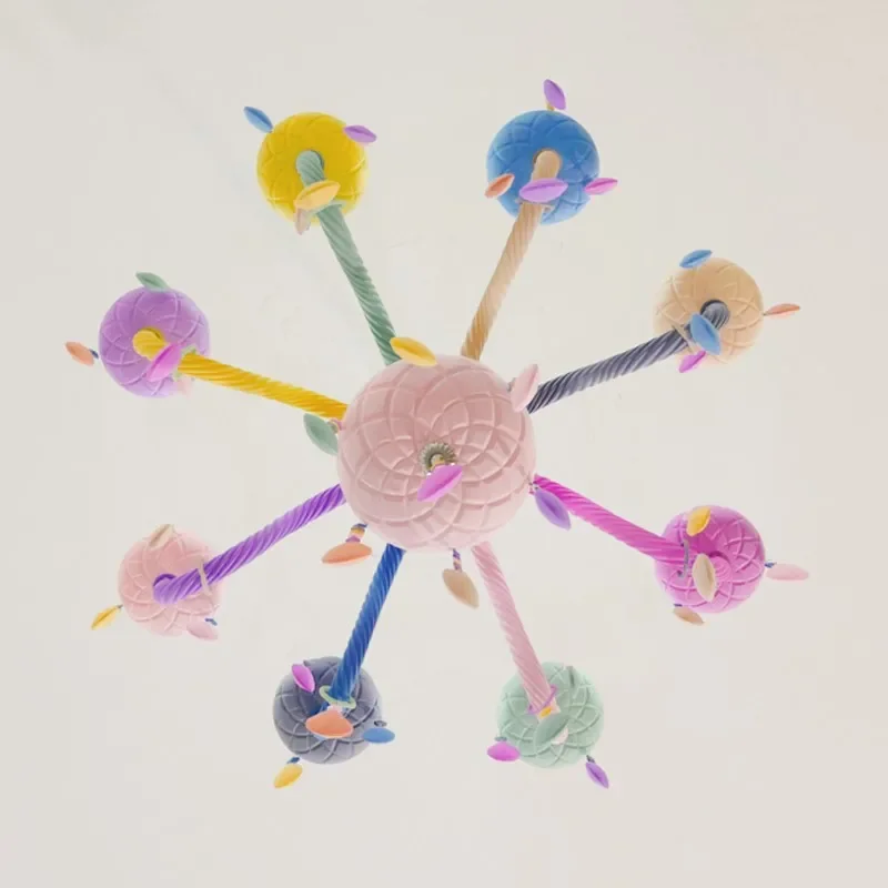 Crystal Chandelier Macaron Color Droplight Children Room Lustre Cristal Creative Fantasy Girl Princess Luminaire