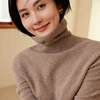 100% Merino Wool Women's Turtleneck Sweater Knit Women's Pullover Sweater 2023 Fall/Winter New Women's Warm Solid Sweater 2