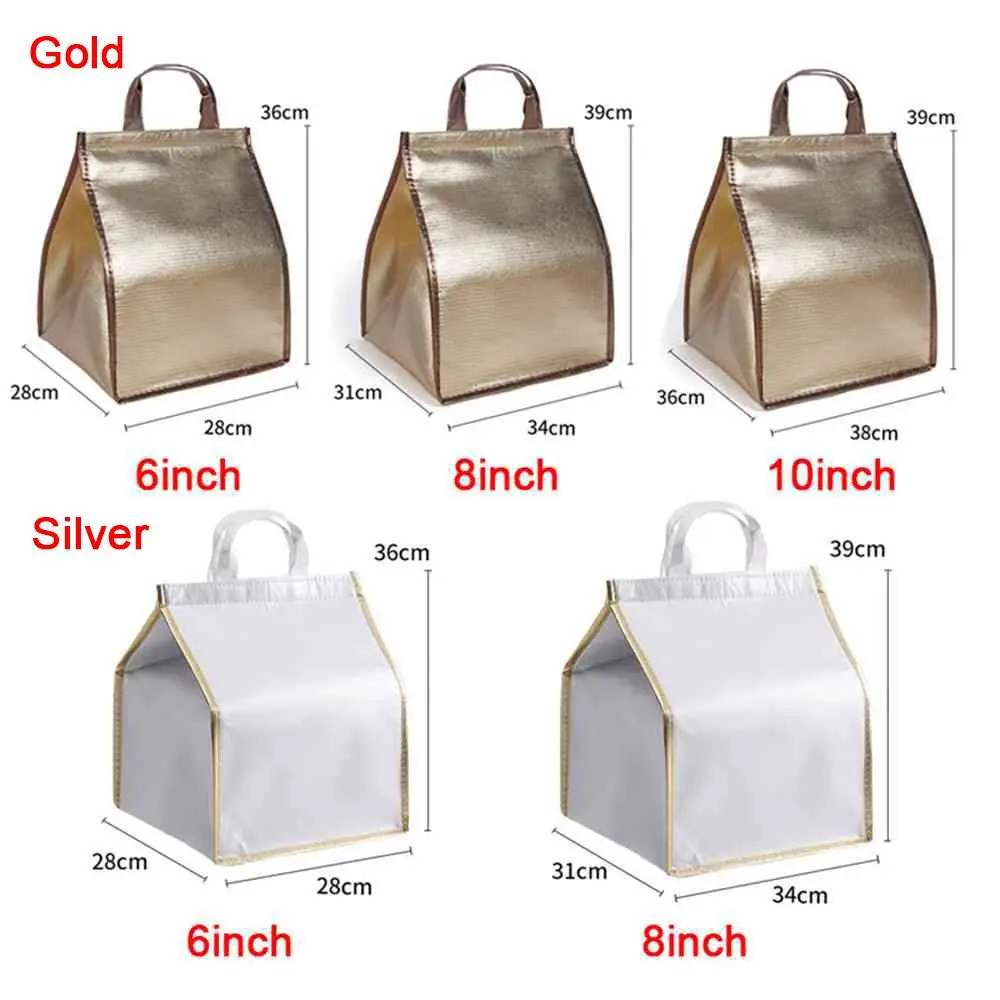 Multifunction Waterproof Aluminum Foil Cooler Bag Cake insulation bag Thermal Box Delivery Bag