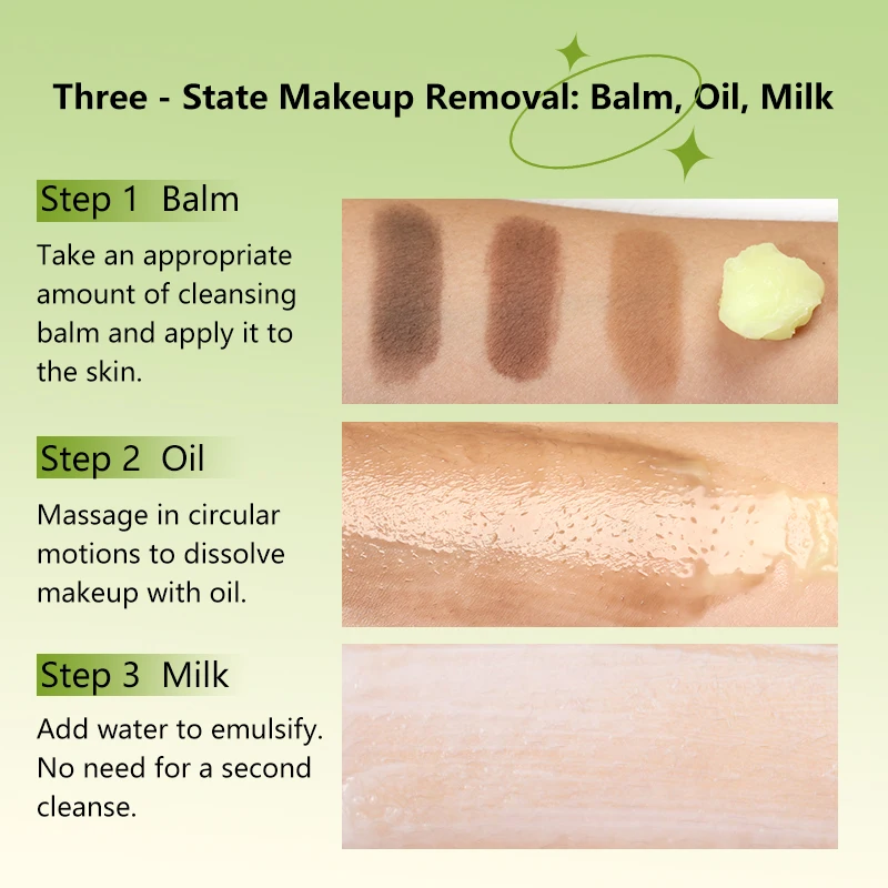 Makeup remover cream deeply cleanses the face, eyes, and lips with a gentle and non irritating makeup remover oil - 2