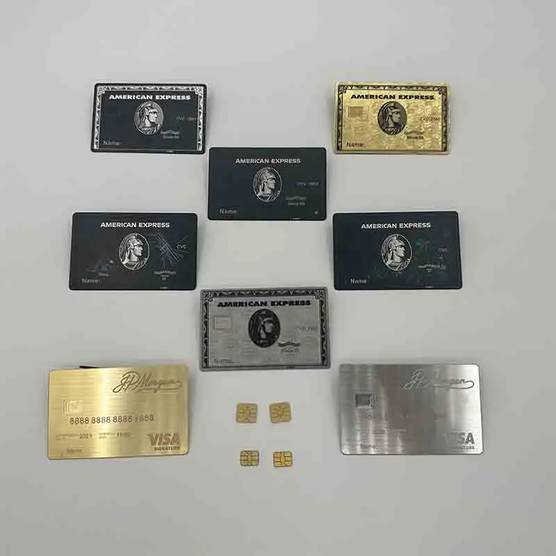 

4428 sample credit card 4442 black matte metal card silver gold metal card with chip slot and hico magnetic stripe