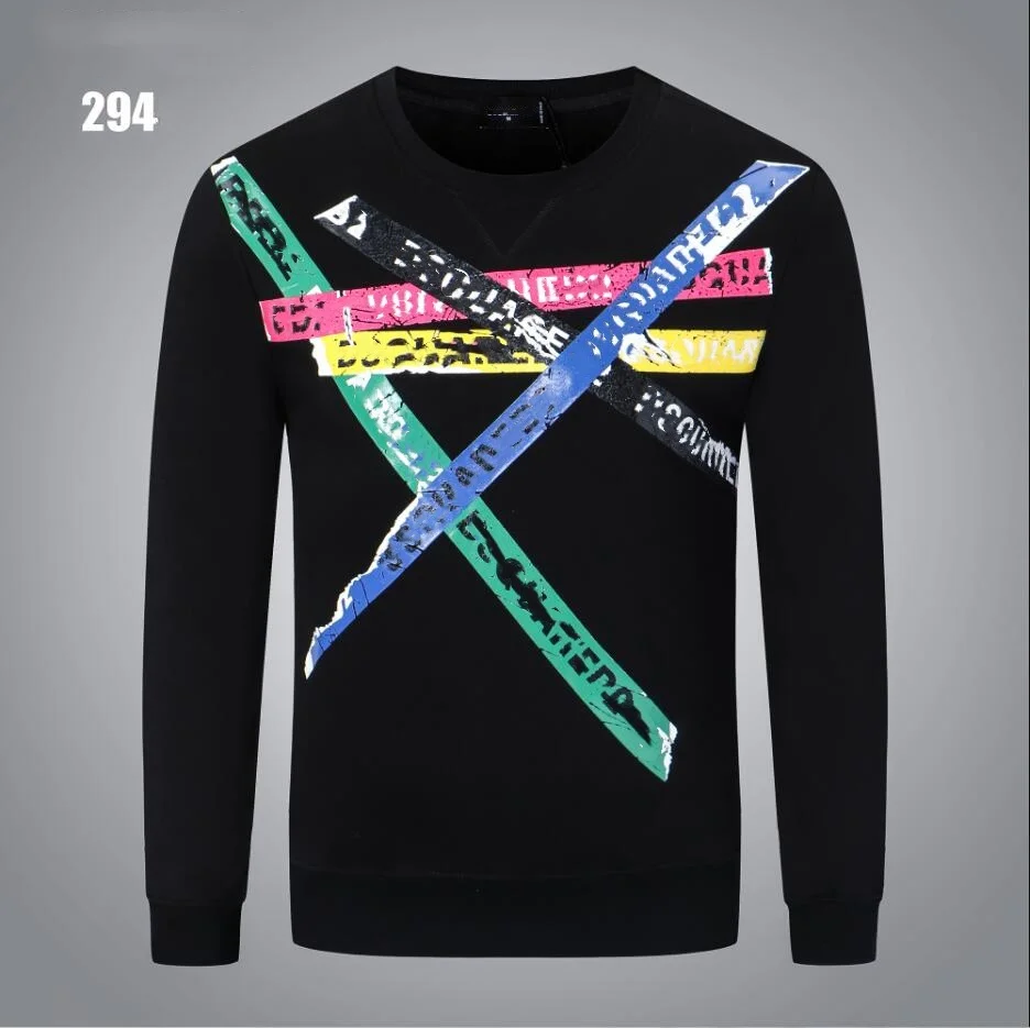 Sudadera informal de algodón con estampado de letras para hombre y