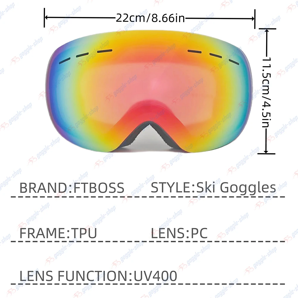 Ski Glasses Spherical Glasses Cover Night Vision Goggels Winter Snowmobile Man Women Cycling Ski skiing goggles, ski goggles