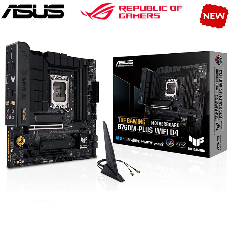 Nuovo B760 Per Asus Tuf Gaming B760M-Plus Wifi D4 Scheda Madre Lga 1700 Ddr4 B760 Supporta Cpu I5 13400F I3 12100F 12400F