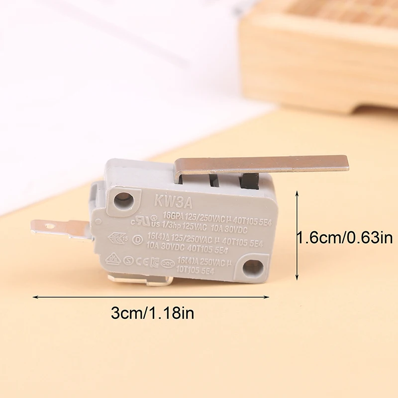 Kw3A-16A 커피 머신 전자 레인지 도어 마이크로 스위치, 정상적으로 열림, 가전 제품 안전 제한 여행 스위치, 1 개