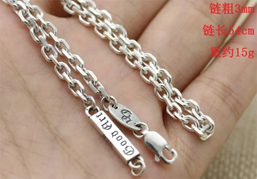 

New guarantee100% s925 sterling silve new personality long sweater chain Japanese and Korean women men necklace collarbone chain