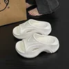2024 Anti-slip Women's Summer Slippers Outer Wear New Style Step-in Feeling Increased High 7cm Beach Casual Thick Bottomed Shoes 4