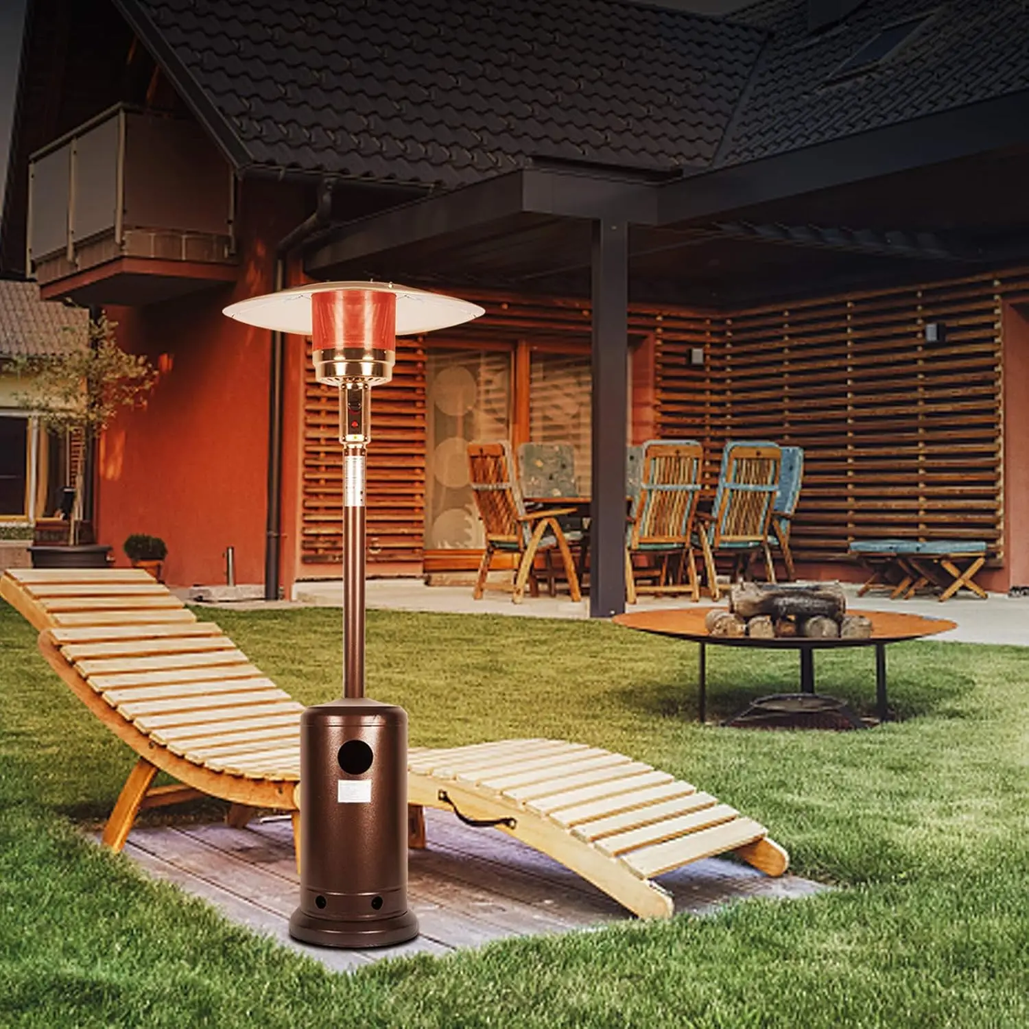 Outdoor Mushroom Heater Patio Propane 48,000 BTU for Outdoor Heating Deck Heater with Umbrella Dome