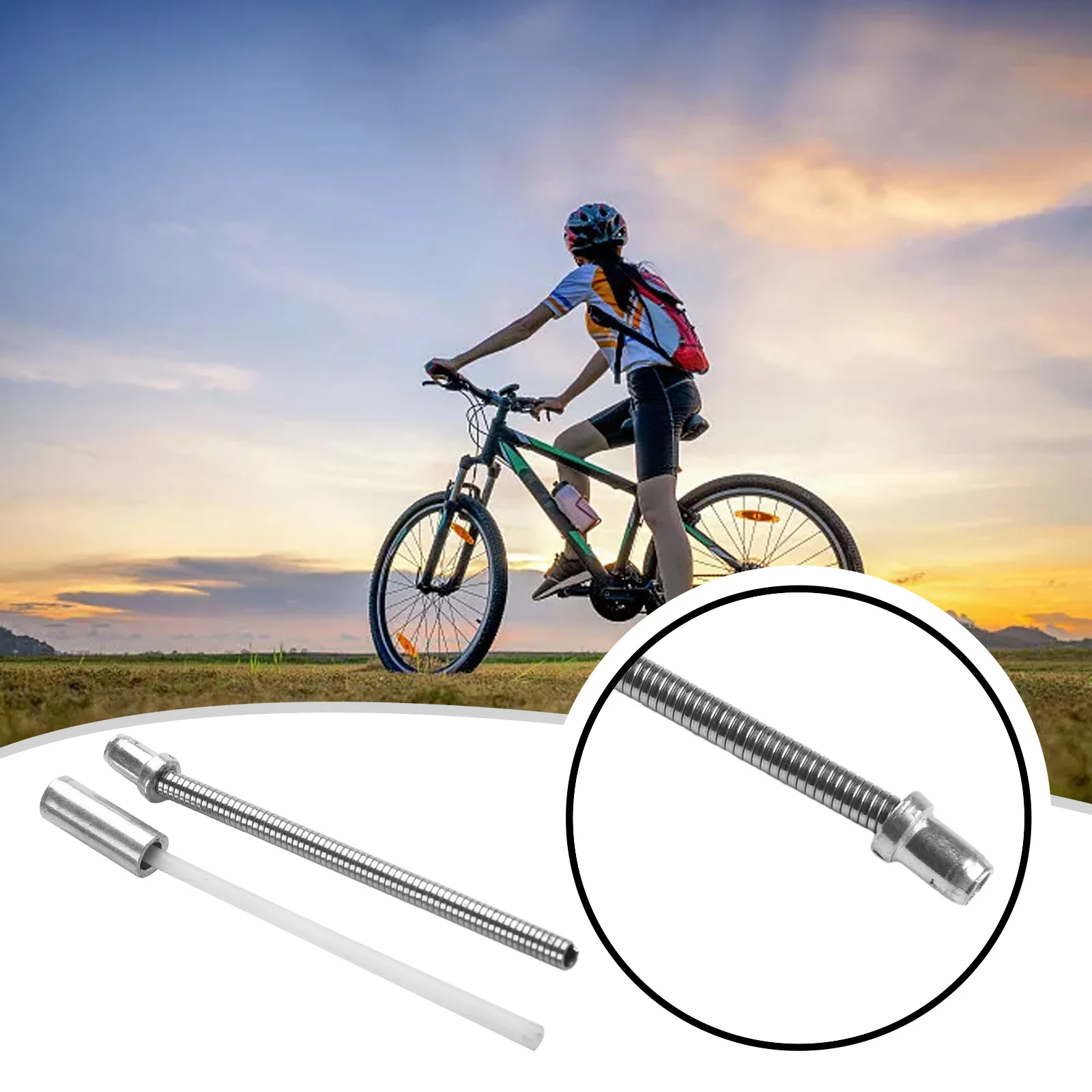 

1pc Folding Bike MTB Bendable Brake Bent Pipe Noodle Cable Guide Universal Flexible Spring V Brake Elbow Bicycle Accessories