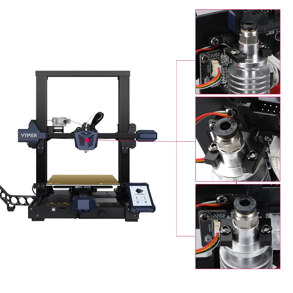 3D Printer Accessories For Vyper-b/vyper-c/vyper-d Extruder Hot End Mounting Block Auto Leveling Sensor