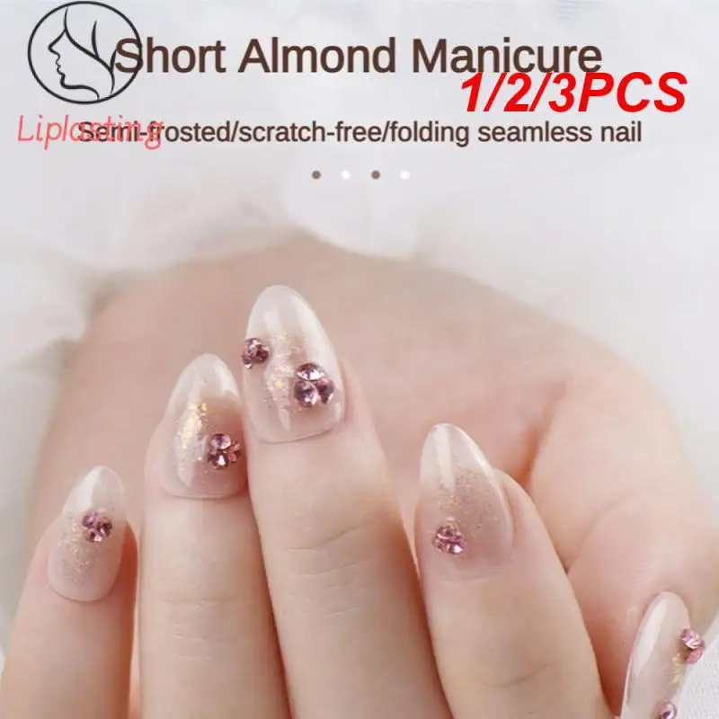 

1/2/3PCS Semi Frosted Nails Save Time High Quality Trendy Nail Enhancements Trend Exclusive Manicure Durable Innovative Almond