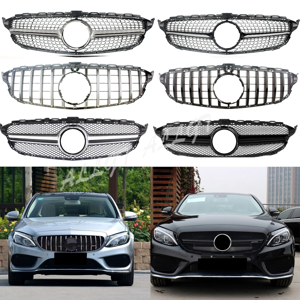 

Передняя решетка бампера для автомобилей Mercedes-Benz W205 C Class 2015 2016 2017 2018 Diamond GRT AMG
