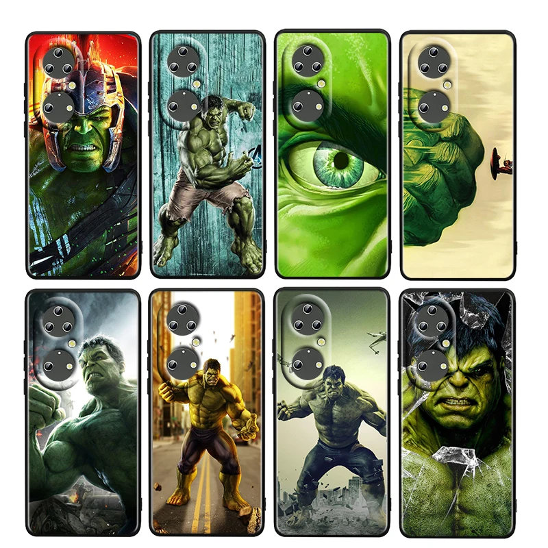 

Hulk marvel hero For Huawei P50 P20 P30 P40 5G P10 Pro Lite E Plus P9 Lite Mini TPU Silicone Soft Black Phone Case Fundas Coque