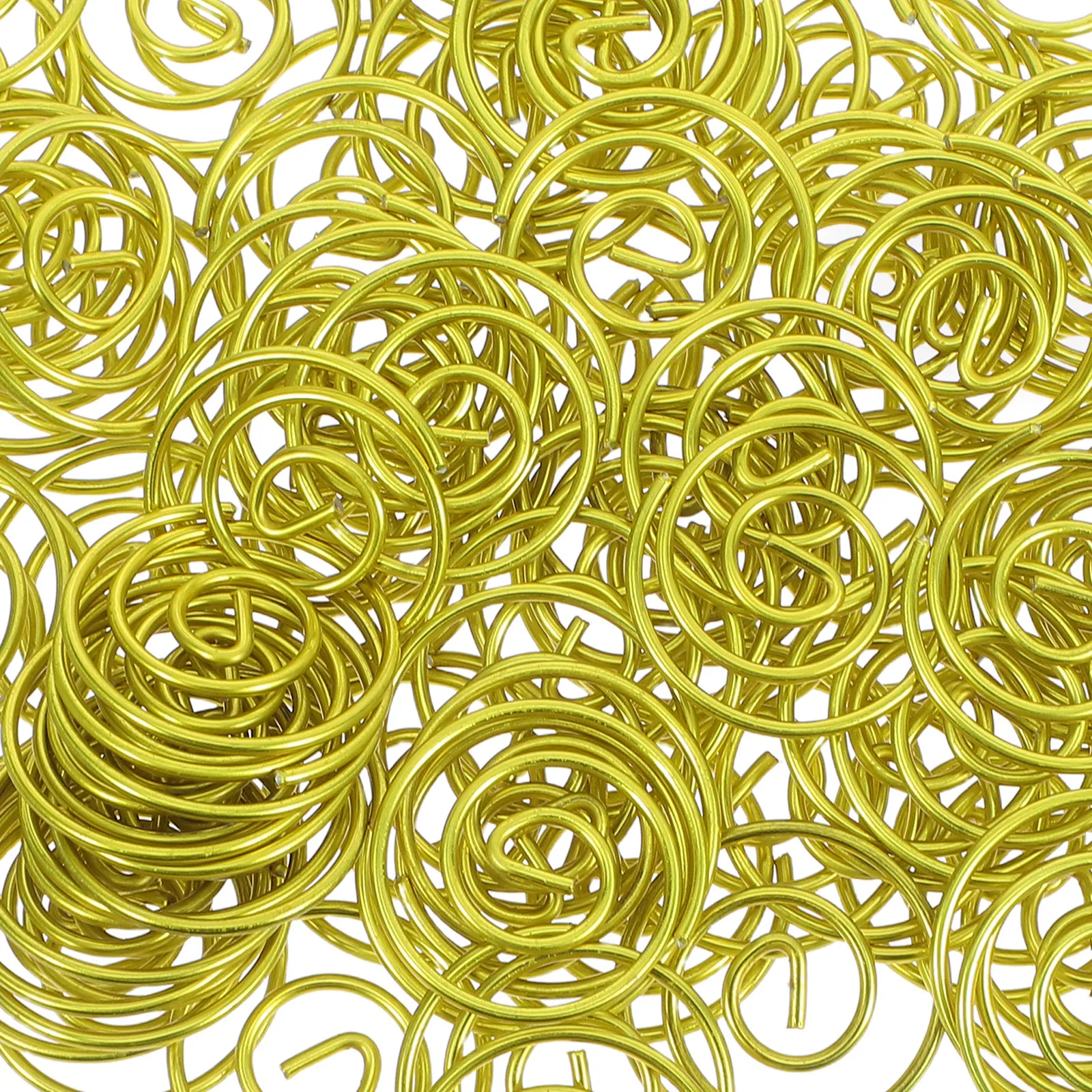 100Pcs 금속 원형 종이 클립 작은 원형 와이어 종이 클램프 문서 정리 도구 파일 정렬 북마크 클립