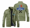 Spring and Autumn Thin Men's Handsome Ford Car Logo Jacket Motorcycle Sports Casual Fashion Stand Collar Cardigan Zipper Jacket 4
