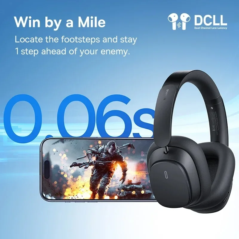 Bluetooth Baseus-H1 Proワイヤレスヘッドセット,ハイブリッド