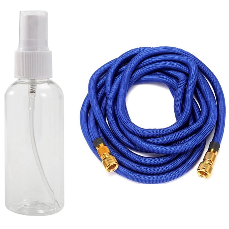 

1Pcs 100Ft Garden Hose Water Expandable Watering Hose & 25Pcs 60Ml Transparent Spray Bottles Plastic Refillable Bottle