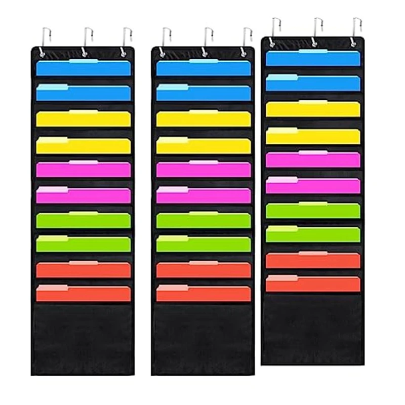 

3Pcs Paper Storage Bags 12 X 12 Inch With Door Hooks For Scrapbooking, Cardstock