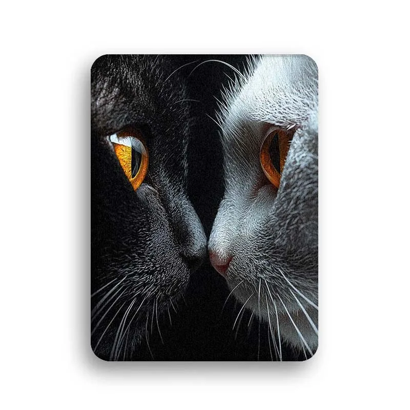 Artistic Black and White Kitten Tablet Case Cover